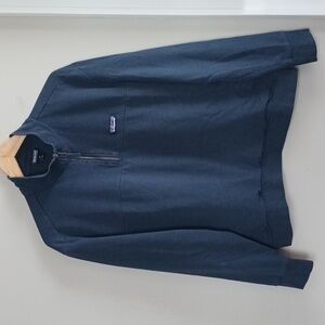 Patagonia 1/4 Zip Sweatshirt With Pocket Navy Blue Size XL